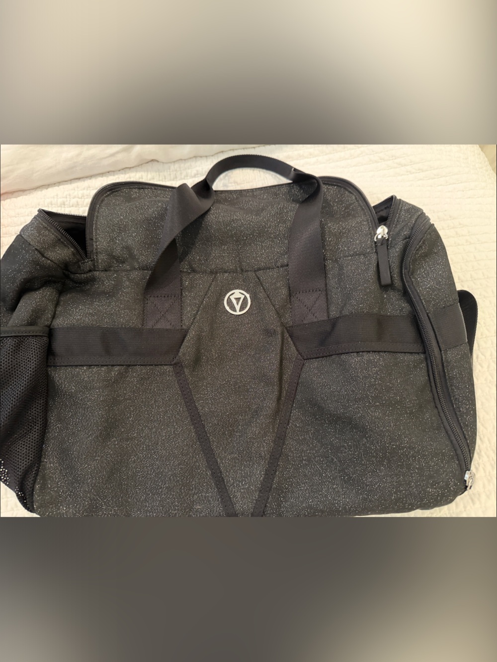 Ivivva by Lululemon Black Glitter Travel Duffel Bag EUC